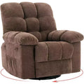 Acekool Rocking Recliner Chair, Swivel Upholstered Glider with Deep Seat and Side Pockets for Living Room or Bedroom