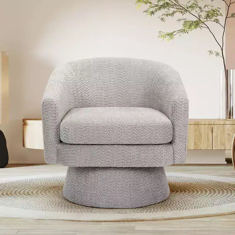 Swivel Accent Chair, 360 Chenille Swivel Lounge Reading Chair,Modern Single Sofa Lounge Armchair Club Chair with Storage Space