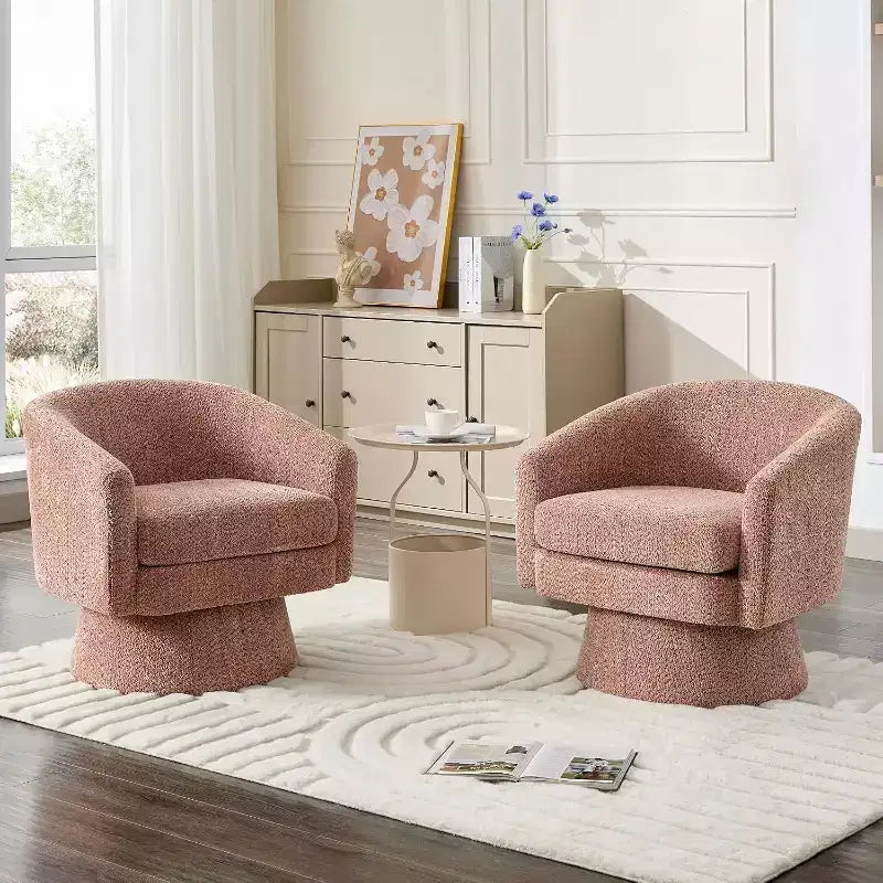 Swivel Accent Chair, 360 Chenille Swivel Lounge Reading Chair, Modern Single Sofa Lounge Armchair w/Storage Space for Living Room Bedroom