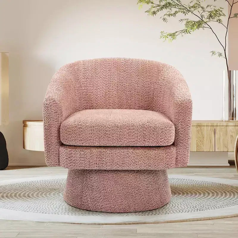 Swivel Accent Chair, 360 Chenille Swivel Lounge Reading Chair, Modern Single Sofa Lounge Armchair w/Storage Space for Living Room Bedroom