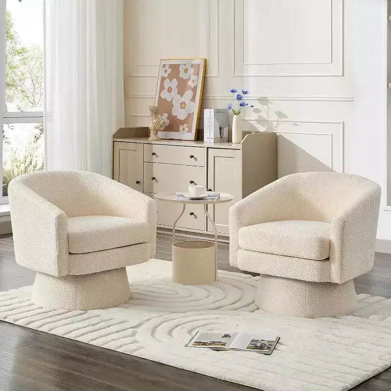 Swivel Accent Chair, 360 Chenille Swivel Lounge Reading Chair, Modern Single Sofa Lounge Armchair w/Storage Space for Living Room Bedroom