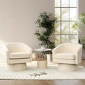Swivel Accent Chair, 360 Chenille Swivel Lounge Reading Chair, Modern Single Sofa Lounge Armchair w/Storage Space for Living Room Bedroom