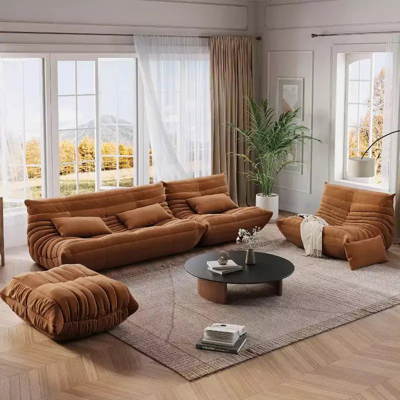 Modular Sectional Sofa, Bean Bag Couch with Deep Seat,Upholstered Couches for Living Room Bedroom,Bedroom,Apartment