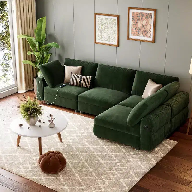 Oversized Modular Sectional Sofa, L Shaped Sectional Couches for Living Room, 104 inch Width, 4 Seat Modular Sofa