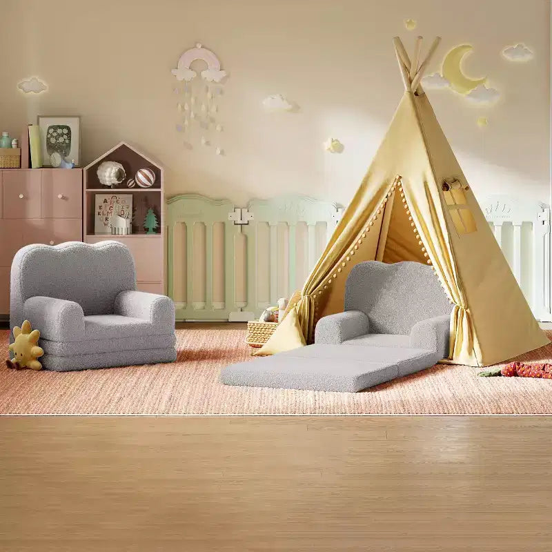 COZONY 2-in-1 Convertible Couch, Large Toddler Sofa/Lounger