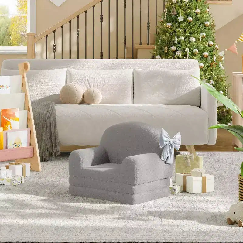 COZONY 2-in-1 Couch, Foldable Toddler Sofa to Lounger, Foam Chair