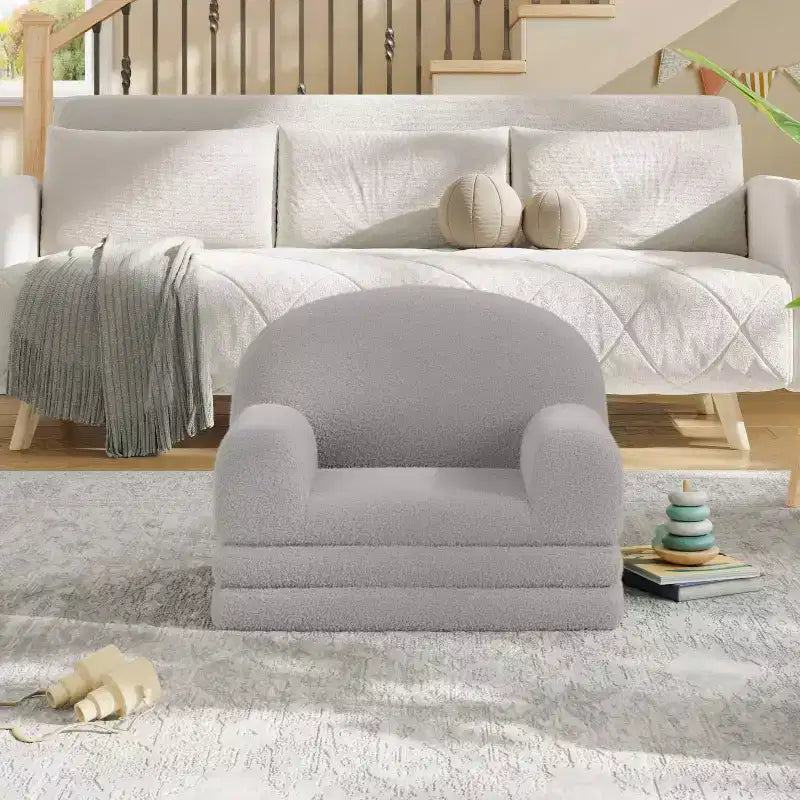 COZONY 2-in-1 Couch, Foldable Toddler Sofa to Lounger, Foam Chair