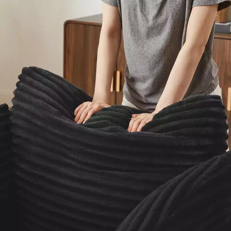 Single Full-compressed Sofa, Ultra Soft Coarse Grain Corduroy Recliner, Sleeper Couch with Seat Cushion with Spring Wrap, No Assembly