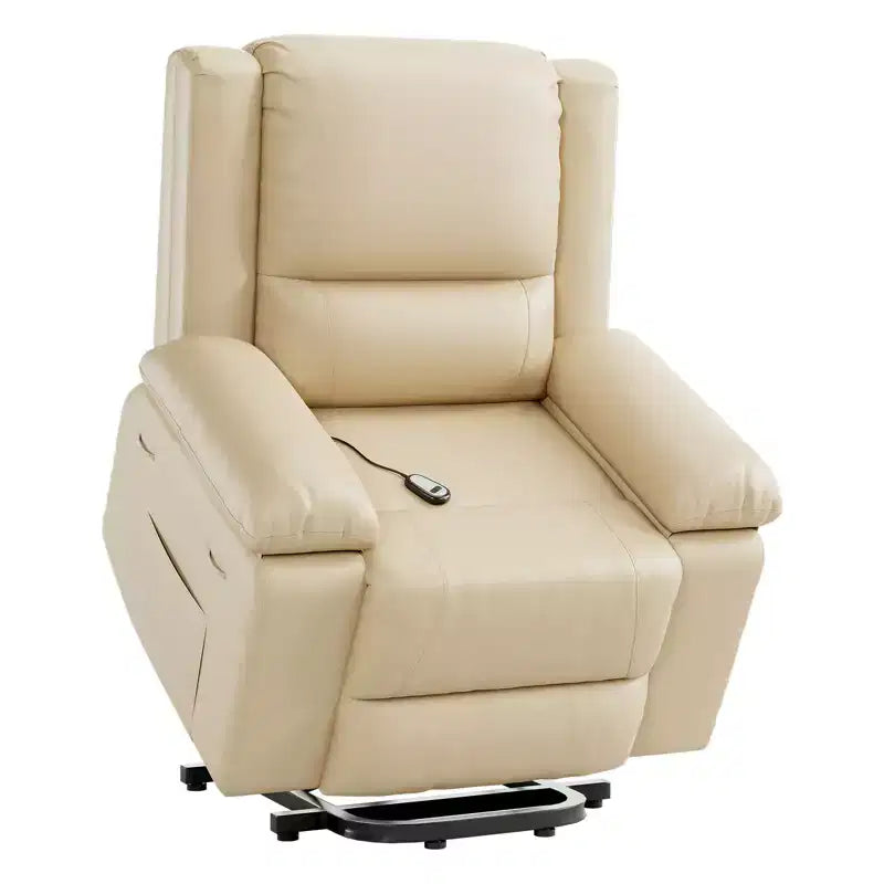 Oversized Wide Power Lift Recliner Chair,Heat and Massage, Adjustable Back and Legs,PU Leather for The Elderly and People with Mobility impaired