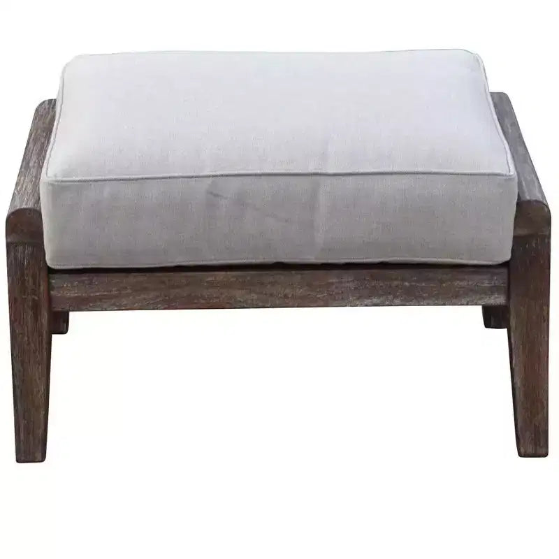 Juego de sillón y otomana de teca FSC Courtyard Casual Bermuda de 2 piezas Incluye: un sillón y una otomana