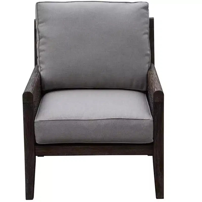Juego de sillón y otomana de teca FSC Courtyard Casual Bermuda de 2 piezas Incluye: un sillón y una otomana