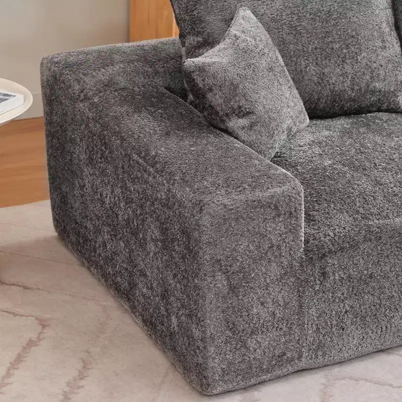 110'' Modular Sectional Sofa  L-Shaped Cloud Couch with Chaise, Deep Seat Chenille Sofa, No Assembly