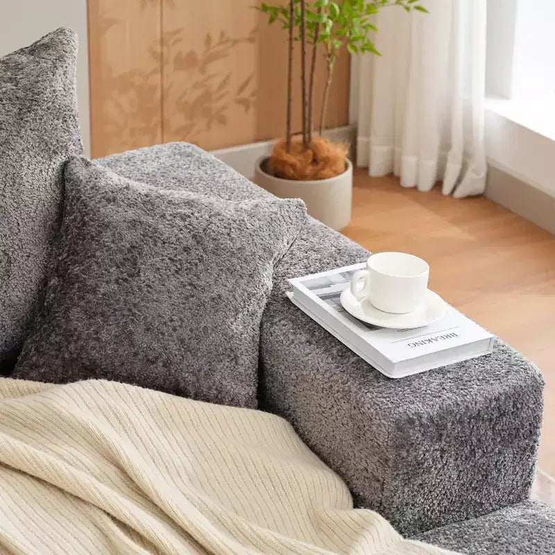110'' Modular Sectional Sofa  L-Shaped Cloud Couch with Chaise, Deep Seat Chenille Sofa, No Assembly