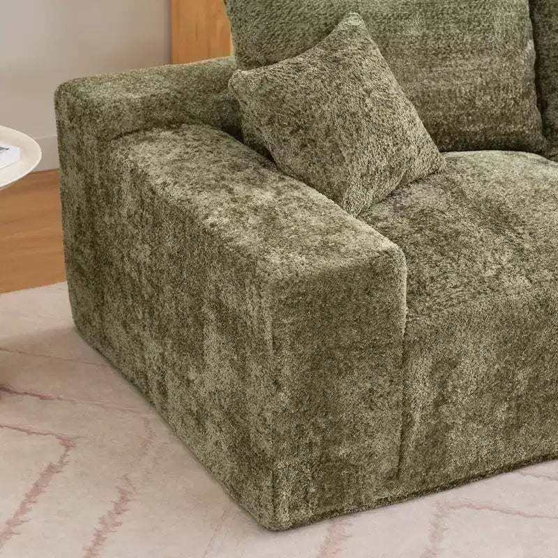 110'' Modular Sectional Sofa  L-Shaped Cloud Couch with Chaise, Deep Seat Chenille Sofa, No Assembly