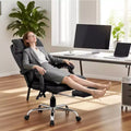Office Desk Chair, PU Material, Adjustable headrest and Lumbar Support, Reversible armrests - for Home Office, Study or Workplace