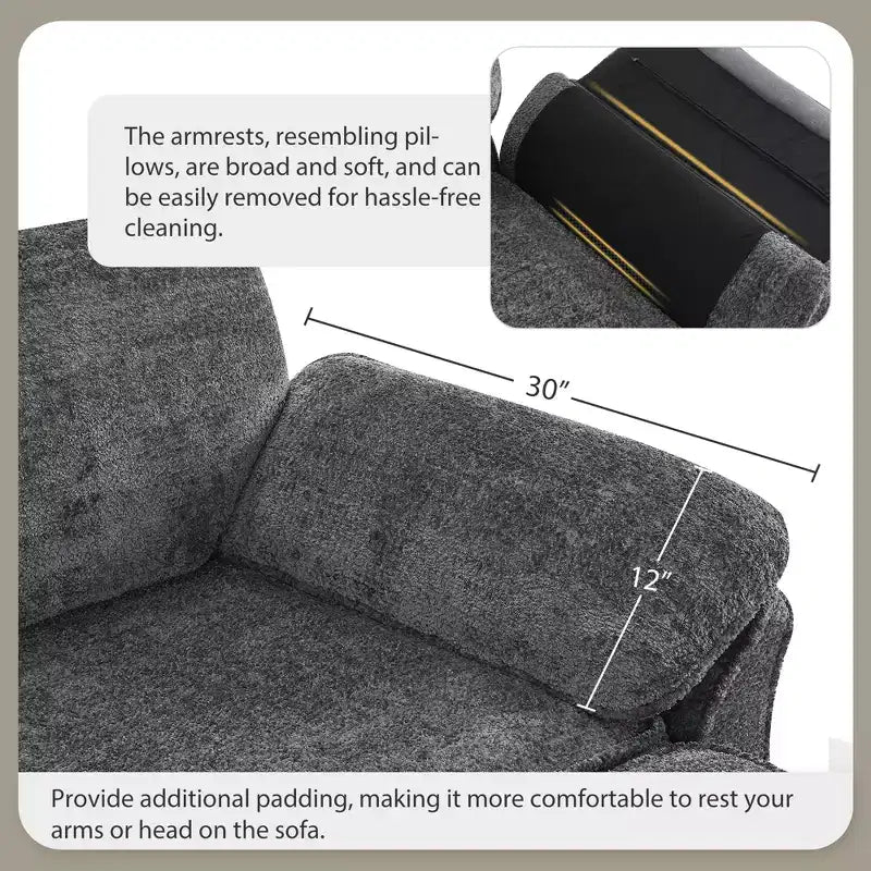 4 Seat Modular Convertible Sectional Sofa Set, Upholstered Sleeper Corner Couch, Deep-Seat Loveseat with Ottoman for Living Room, Office, Apartment