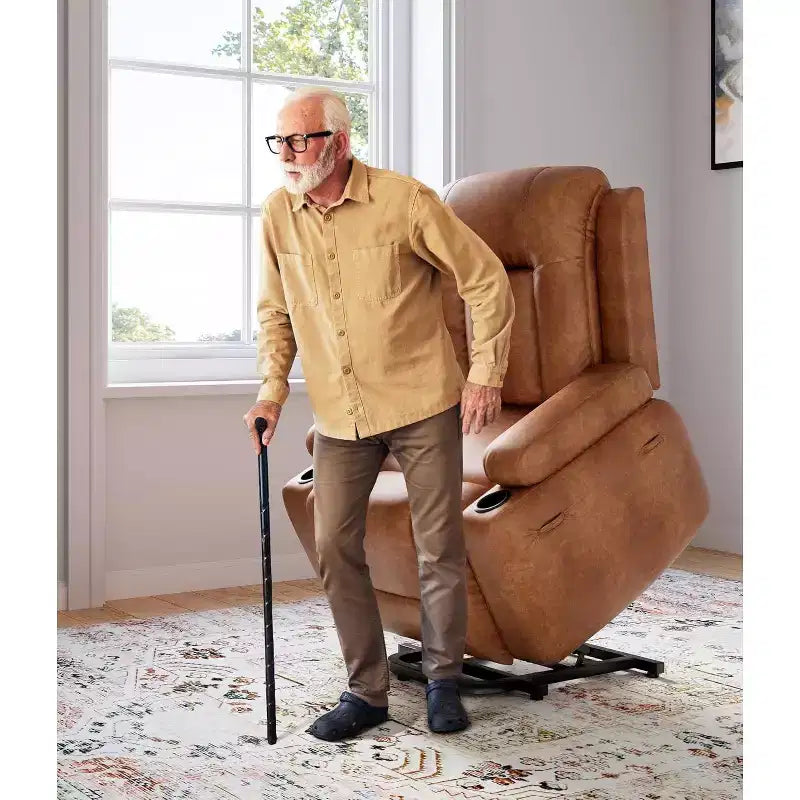 Power Lift Recliner Chair with Heat and Massage - Adjustable Chair, Faux PU, Ergonomic Back/Leg Support for Elderly & Mobility Needs