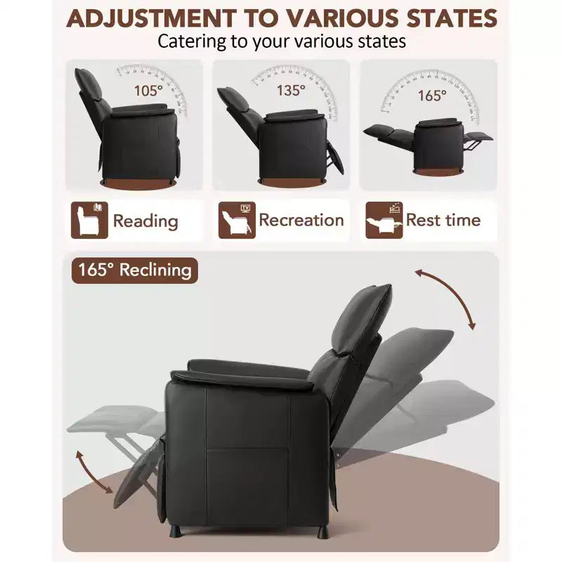 Electric Recliner Chair for Living Room, Recliner Chair with Remote Control and Side Pockets