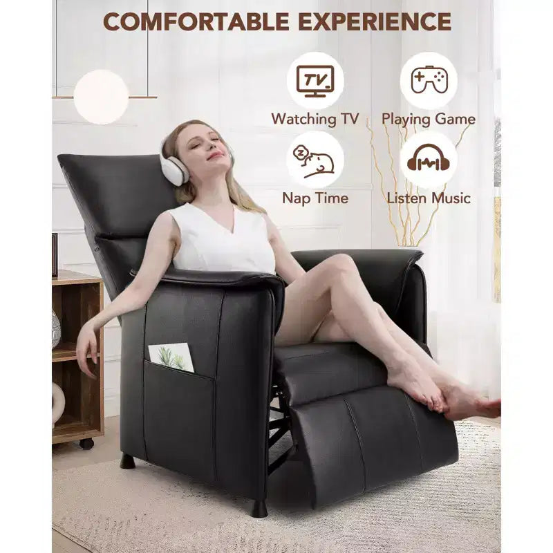 Electric Recliner Chair for Living Room, Recliner Chair with Remote Control and Side Pockets