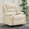 Oversized Rocker Recliner Chair,Modern Manual Oversized Recliner Chairs w/Armrest, Backrest, 2 Cup Holders, Side Pocket,Lazy Chair for Living Room