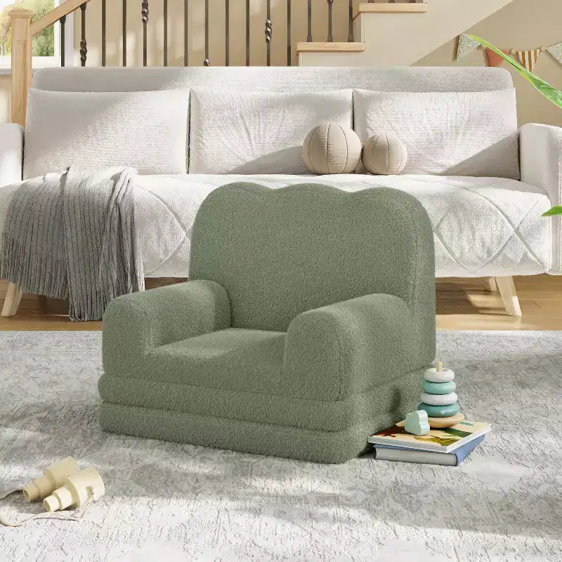 2-in-1 Comfy Couch Fold Out Lounger Foam Chair
