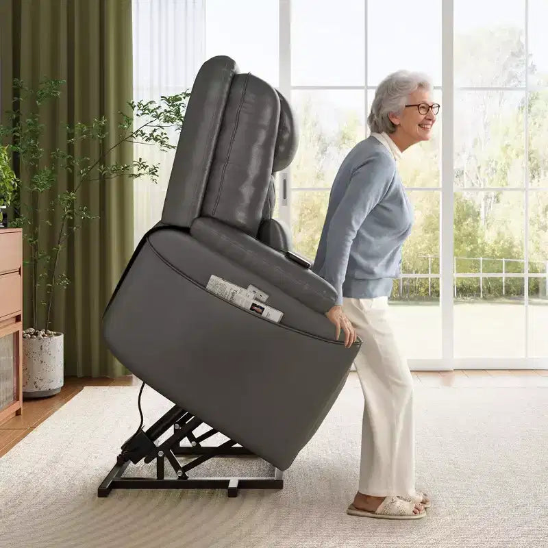 Power Lift Chair, Recliner Chair - Electric Power Lift Recliner for Elderly with 3 Positions, USB Ports, Cup Holders, Side Pockets