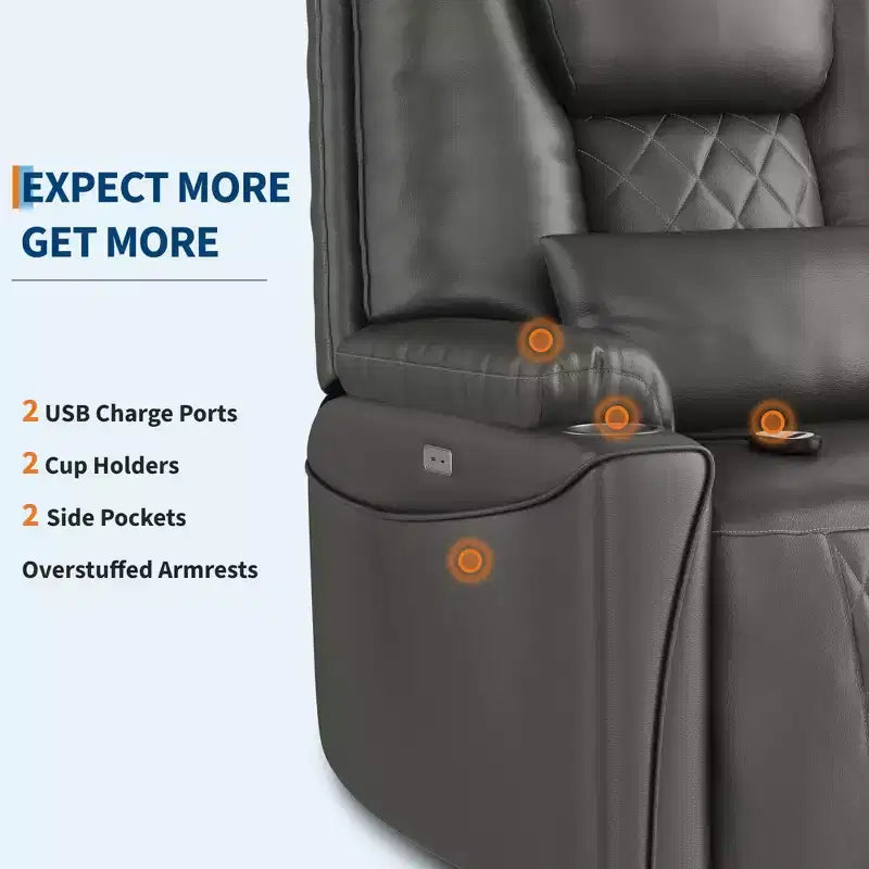 Power Lift Chair, Recliner Chair - Electric Power Lift Recliner for Elderly with 3 Positions, USB Ports, Cup Holders, Side Pockets