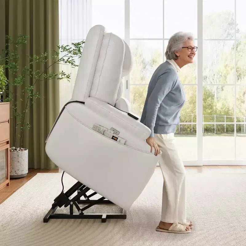 Power Lift Chair, Recliner Chair - Electric Power Lift Recliner for Elderly with 3 Positions, USB Ports, Cup Holders, Side Pockets