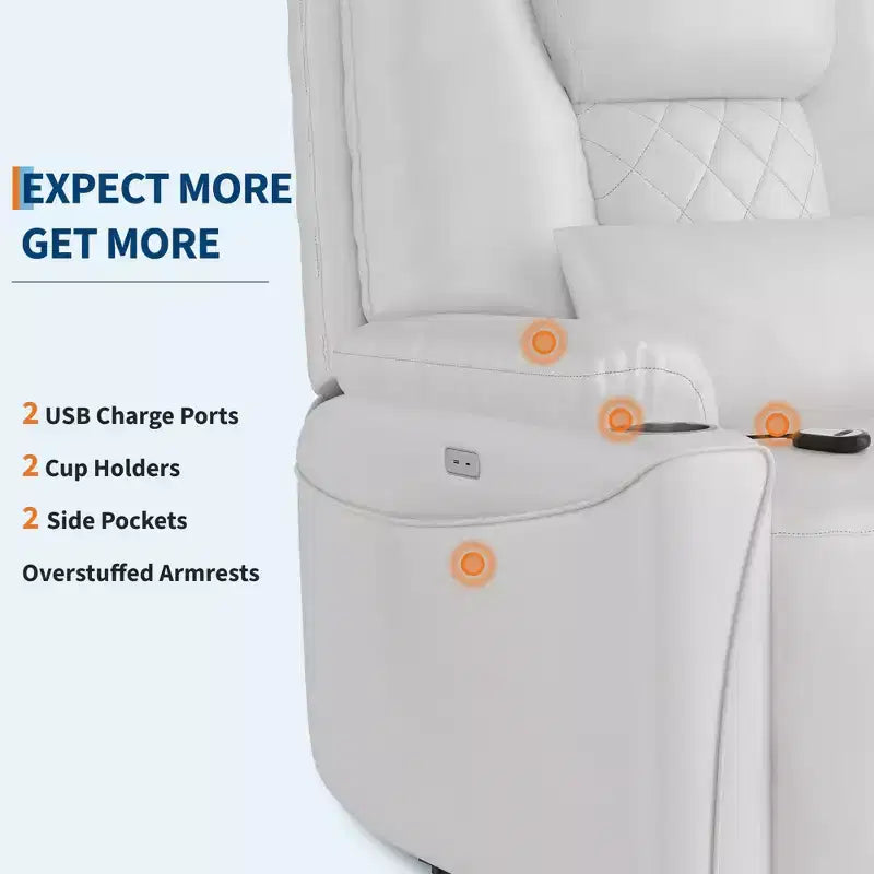 Power Lift Chair, Recliner Chair - Electric Power Lift Recliner for Elderly with 3 Positions, USB Ports, Cup Holders, Side Pockets