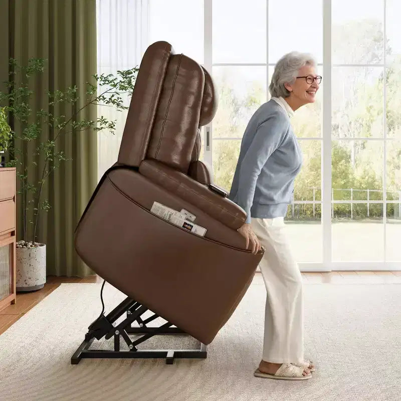 Power Lift Chair, Recliner Chair - Electric Power Lift Recliner for Elderly with 3 Positions, USB Ports, Cup Holders, Side Pockets
