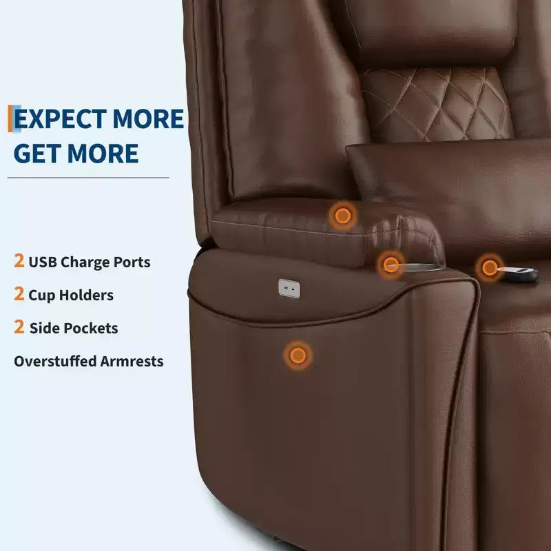 Power Lift Chair, Recliner Chair - Electric Power Lift Recliner for Elderly with 3 Positions, USB Ports, Cup Holders, Side Pockets