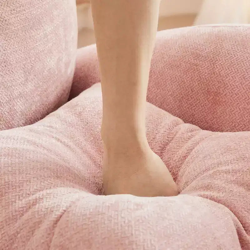 Cloud Chenille Sectional Sofa  Tufted High-Density Foam, Ergonomic Arms, Perfect for Bedroom or Small Living Room