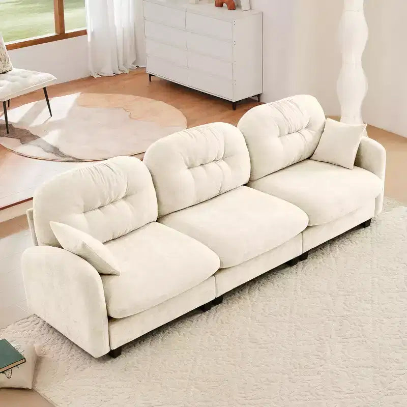 Cloud Modular 3-Seat Chenille Sectional  Tufted High-Density Foam, Ergonomic Arms, Solid-Wood Basfor Bedroom/Living Room
