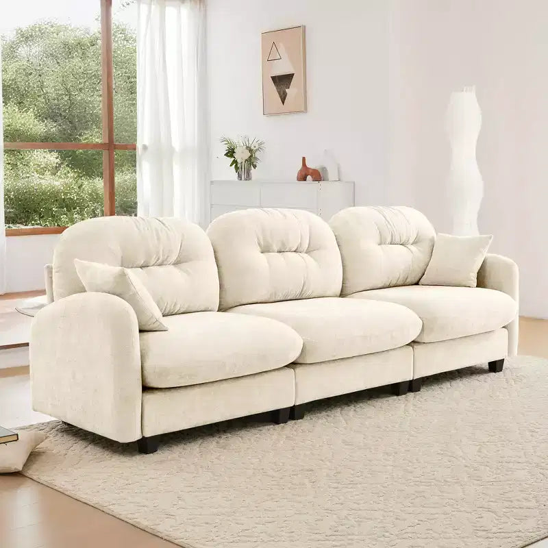 Cloud Modular 3-Seat Chenille Sectional  Tufted High-Density Foam, Ergonomic Arms, Solid-Wood Basfor Bedroom/Living Room