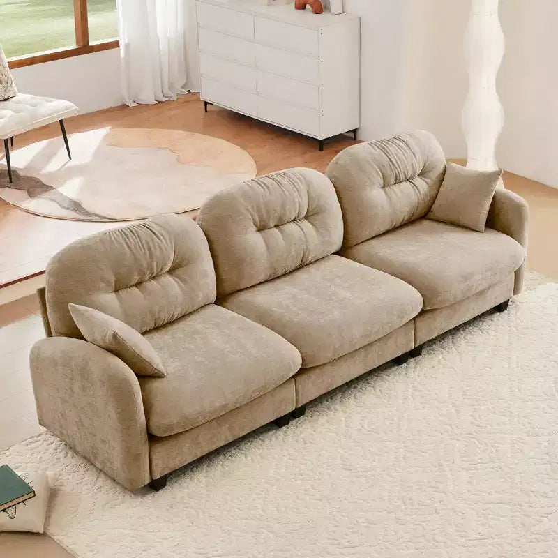 Cloud Modular 3-Seat Chenille Sectional  Tufted High-Density Foam, Ergonomic Arms, Solid-Wood Basfor Bedroom/Living Room