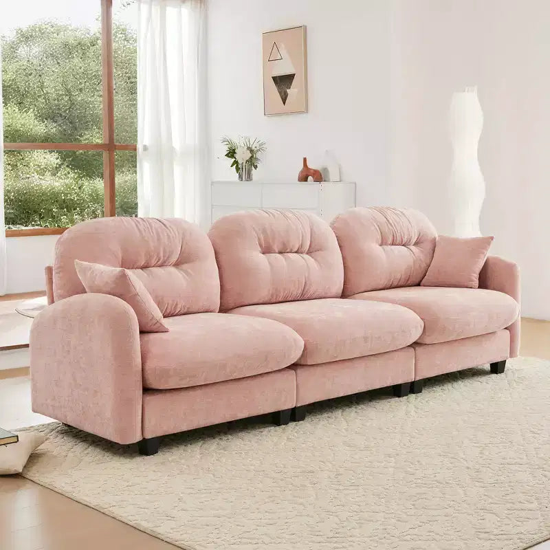 Cloud Modular 3-Seat Chenille Sectional  Tufted High-Density Foam, Ergonomic Arms, Solid-Wood Basfor Bedroom/Living Room