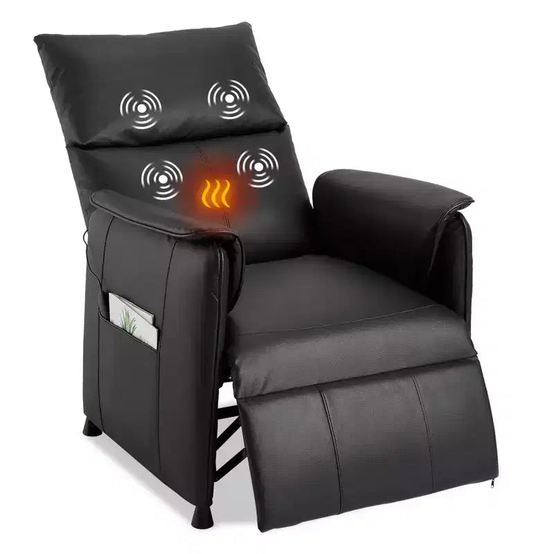 Elertric Recliner Chair with Massage and Heat, Adjustable Single Recliners Sofa Home Theater Seating Armchair for Living Room/Office