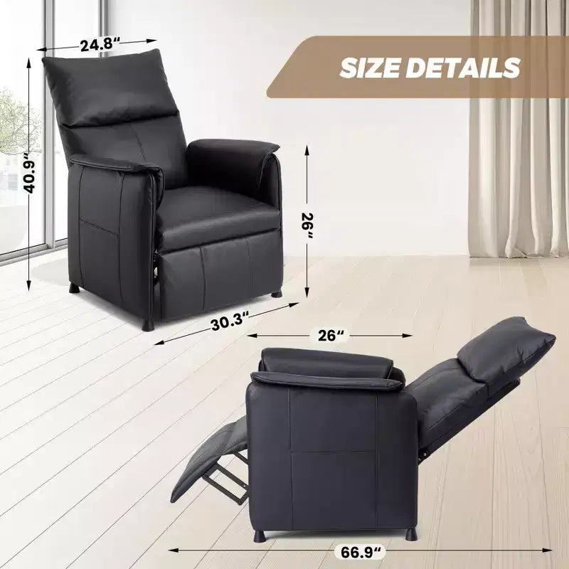 Elertric Recliner Chair with Massage and Heat, Adjustable Single Recliners Sofa Home Theater Seating Armchair for Living Room/Office