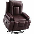 Oversized Power Lift Recliner Chair - Heat and Massage, PU Leather Electric Lift Recliner for Elderly & Mobility Impaired,Heavy Duty Lift Chair