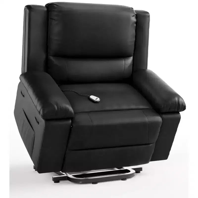Oversized Power Lift Recliner Chair - Heat and Massage, PU Leather Electric Lift Recliner for Elderly & Mobility Impaired, Heavy Duty Lift Chair