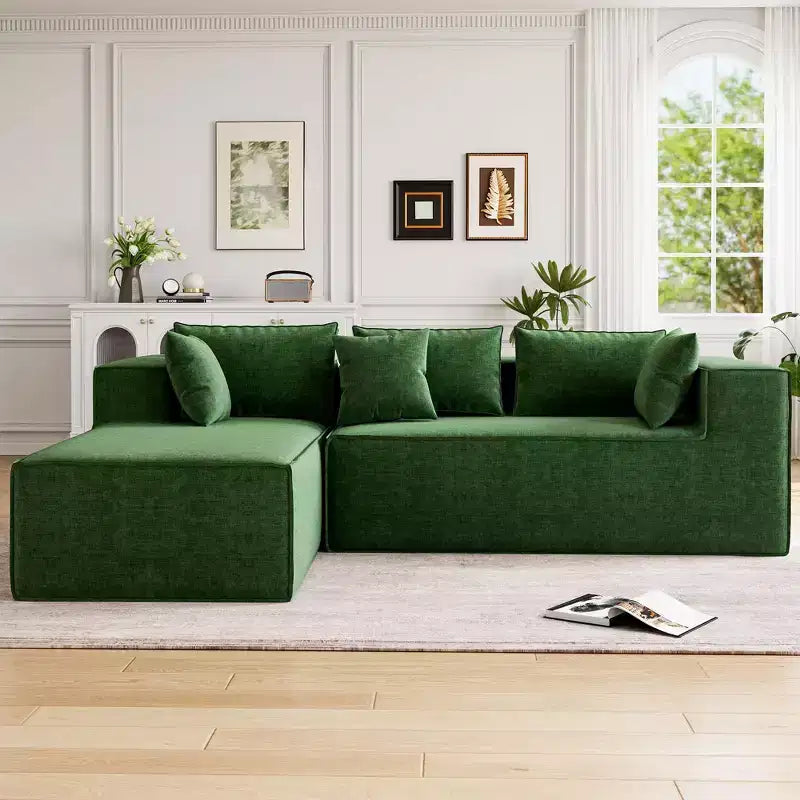 Modular Sectional Couches for Living Room, Cloud Sectional Couch with Deep Seat, 106.7 Modular L-Shape Sofa with Chaise, Upholstered Couches