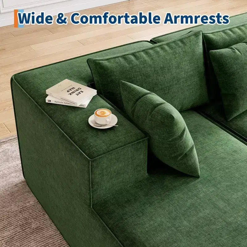 Modular Sectional Couches for Living Room, Cloud Sectional Couch with Deep Seat, 106.7 Modular L-Shape Sofa with Chaise, Upholstered Couches