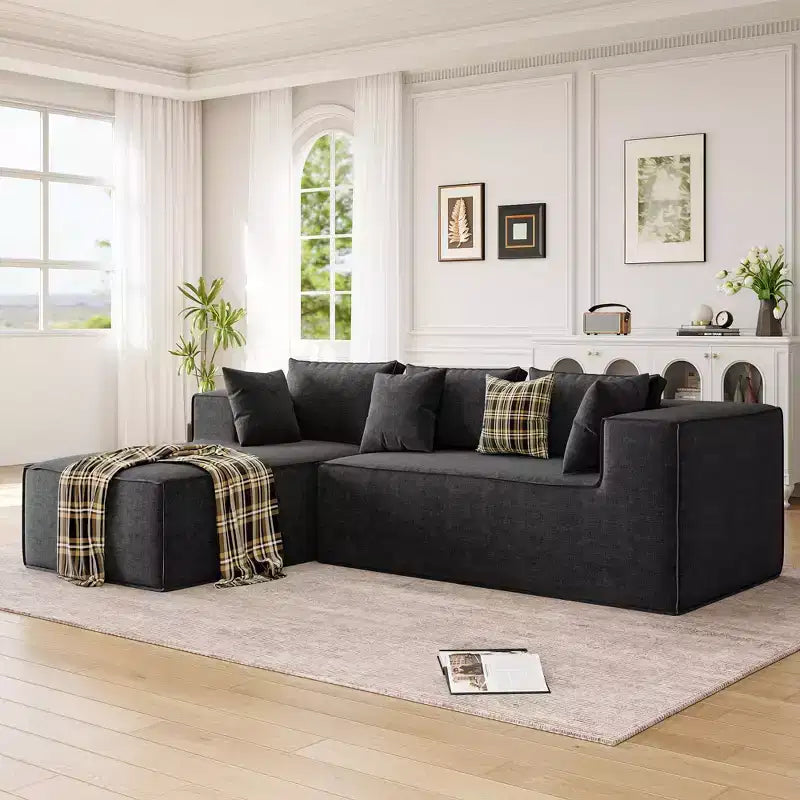 Modular Sectional Couches for Living Room, Cloud Sectional Couch with Deep Seat, 106.7 Modular L-Shape Sofa with Chaise, Upholstered Couches