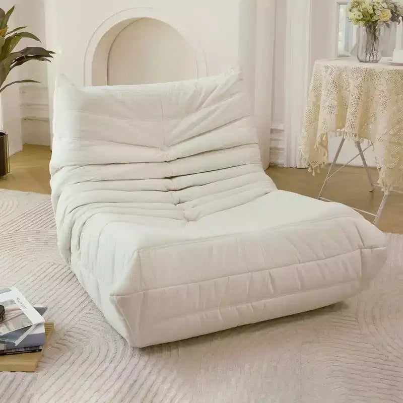 No Installation Big Foam Bean Bag Chair Lounger Sofa in a Box for Adults Living Room Apartment or Gaming