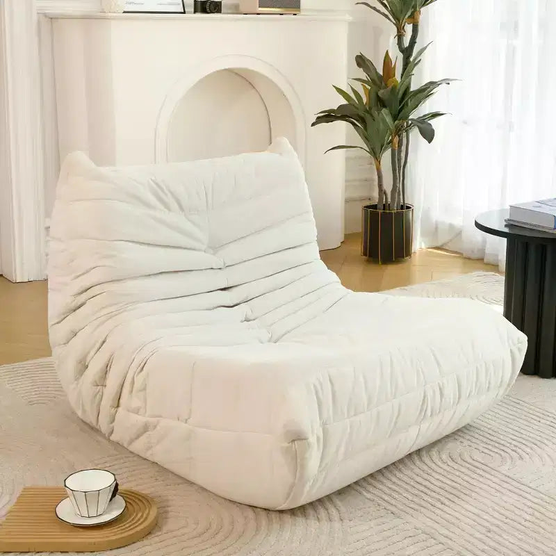 No Installation Big Foam Bean Bag Chair Lounger Sofa in a Box for Adults Living Room Apartment or Gaming