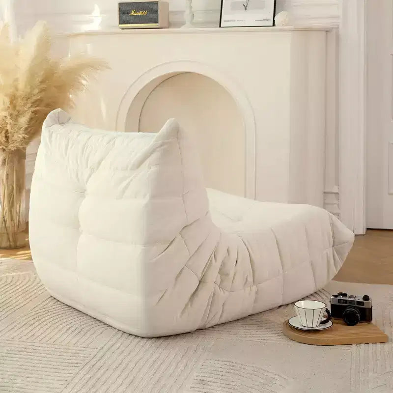 No Installation Big Foam Bean Bag Chair Lounger Sofa in a Box for Adults Living Room Apartment or Gaming