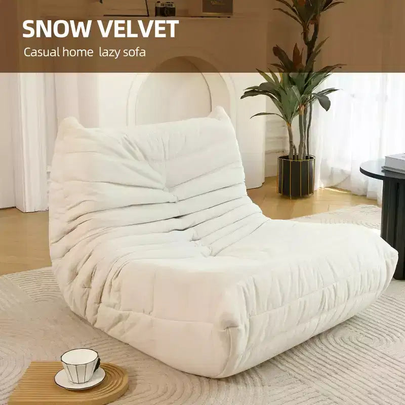 No Installation Big Foam Bean Bag Chair Lounger Sofa in a Box for Adults Living Room Apartment or Gaming