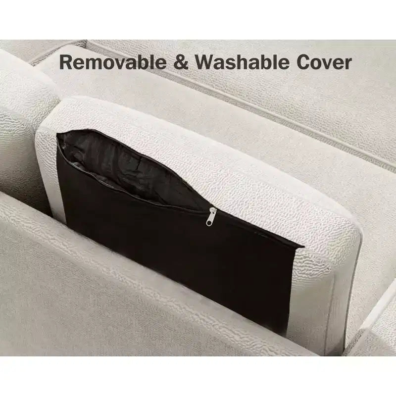 Dyonery 81 Sleeper Sofa Bed, 2 in 1 Pull Out Couch with More Storage Space, Sectional L-Shaped Couch Sofa Sleeper with Side Pockets