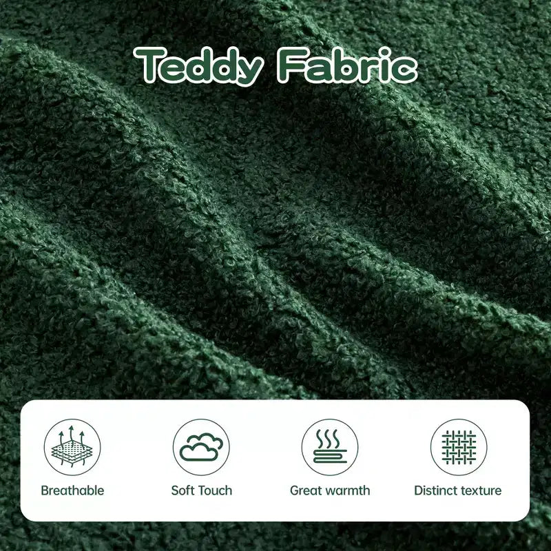 106 Teddy Fabric No Assembly 32D Boneless Sofa,Contrast color design,Fluffy Comfy Couch with L-Shaped Chaise,for Living Room
