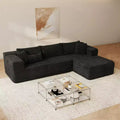 Famapy Modern Sectional Compressed Sofa Comfort and Style for Contemporary Living Spaces No Assembly Compressed Cotton Couch with Chaise